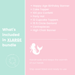 Mermaid Birthday Party Bundle Mermaid Toddler Party Decor Under the Sea Little Mermaid Sea Shells Horse Themed party