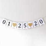 Save the date Banner Engagement Party Decor Bridal Shower Party Ideas Bridal Shower Decor Black Gold Wedding Decor