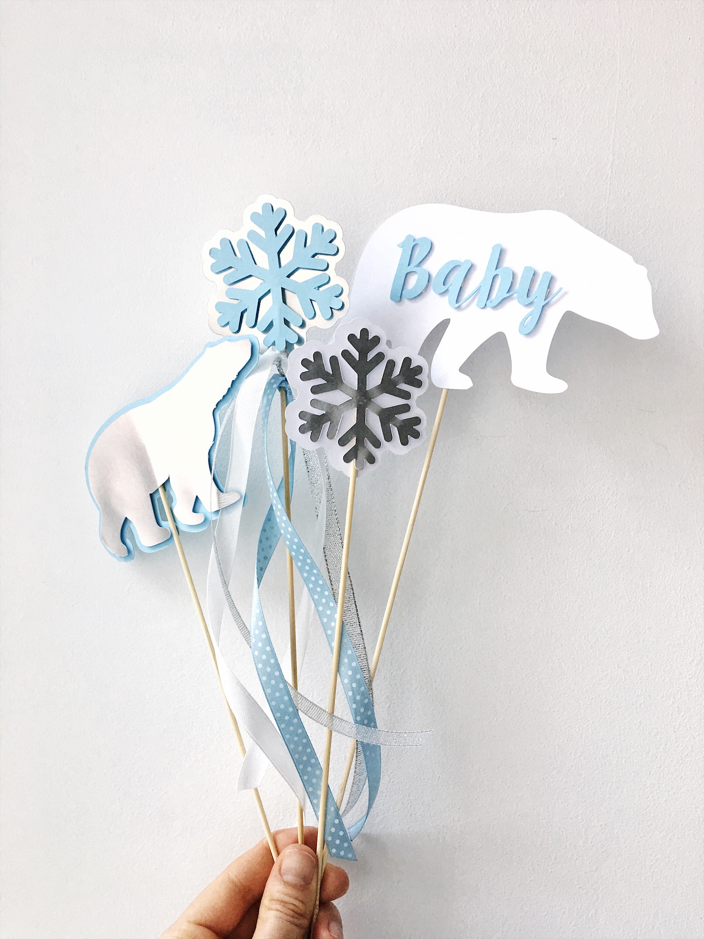 Polar Bear Baby Centerpieces - Winter Wonderland Decor