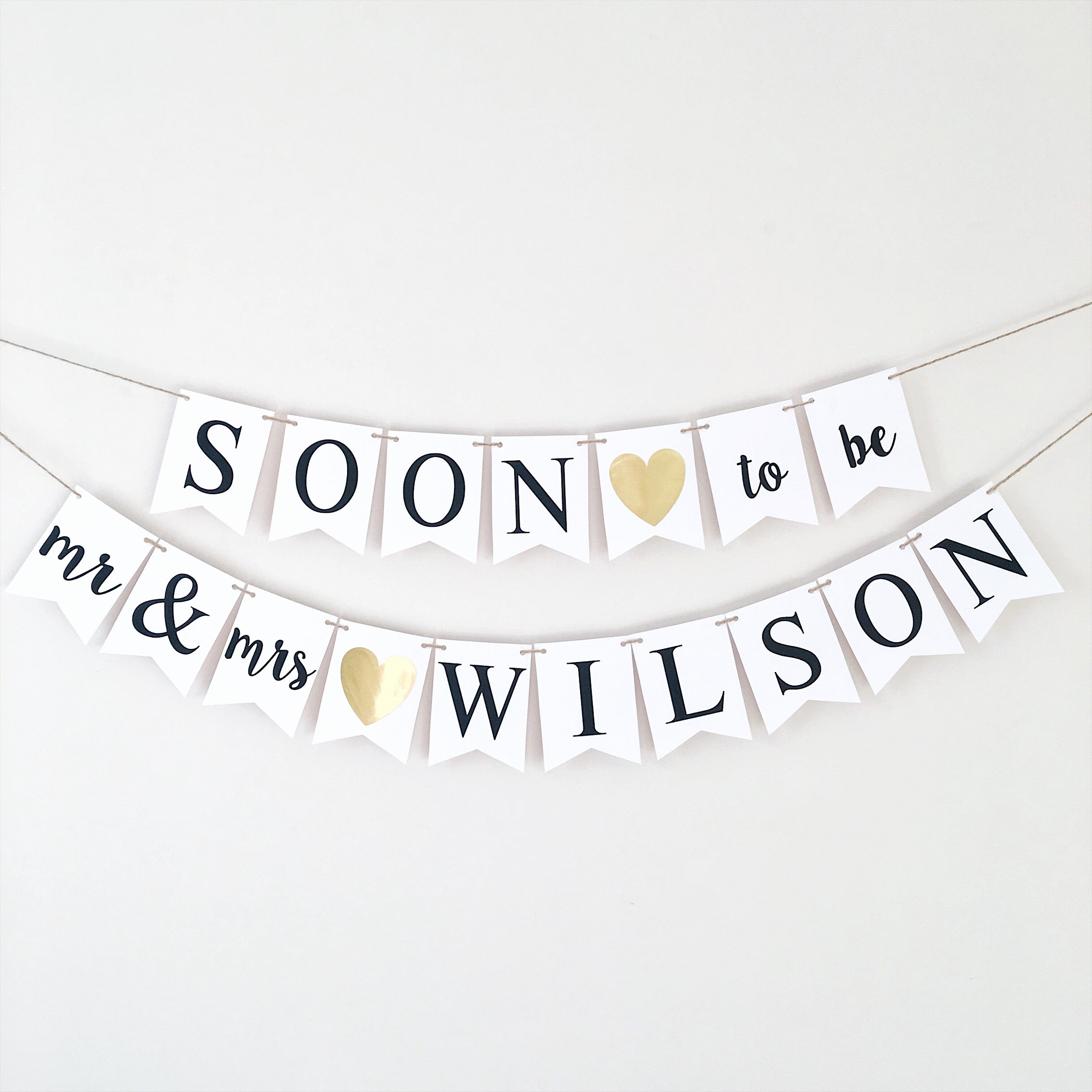 Soon to be Mr&Mrs Banner Engagement Party Decor Bridal Shower Party Ideas Bridal Shower Decor Black Gold Wedding Decor Personalised Wedding Banner 