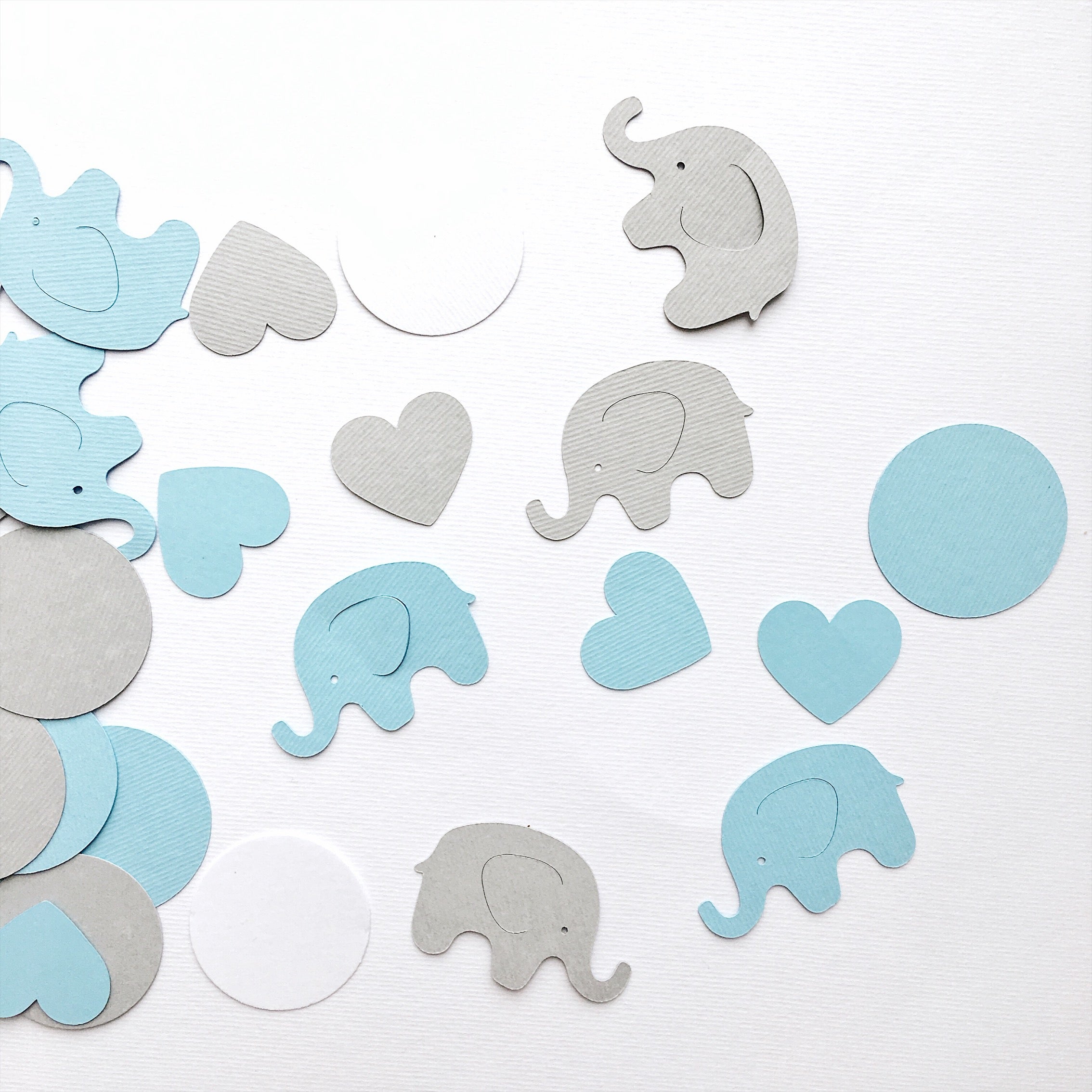 Elephant Paper Confetti Blue Elephant 1st Birthday Blue Decor for Baby Shower