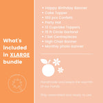 Little Cutie 1st Birthday Party Bundle - Orange Clementine First Birthday