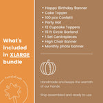 Little Pumpkin Boy 1st Birthday Decorations - Fall Party Supplies