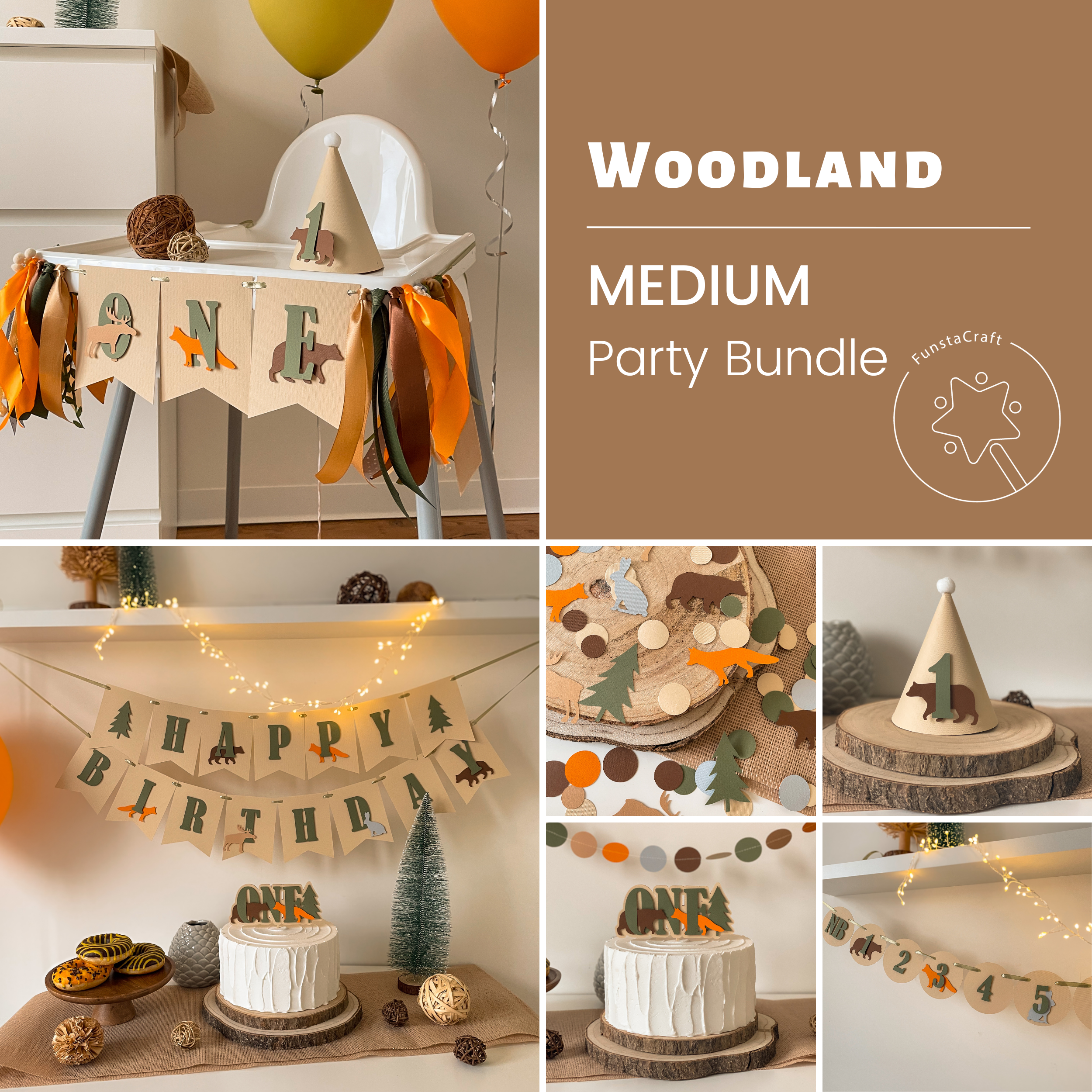 Woodland 1st Birthday Bundle Birthday Party