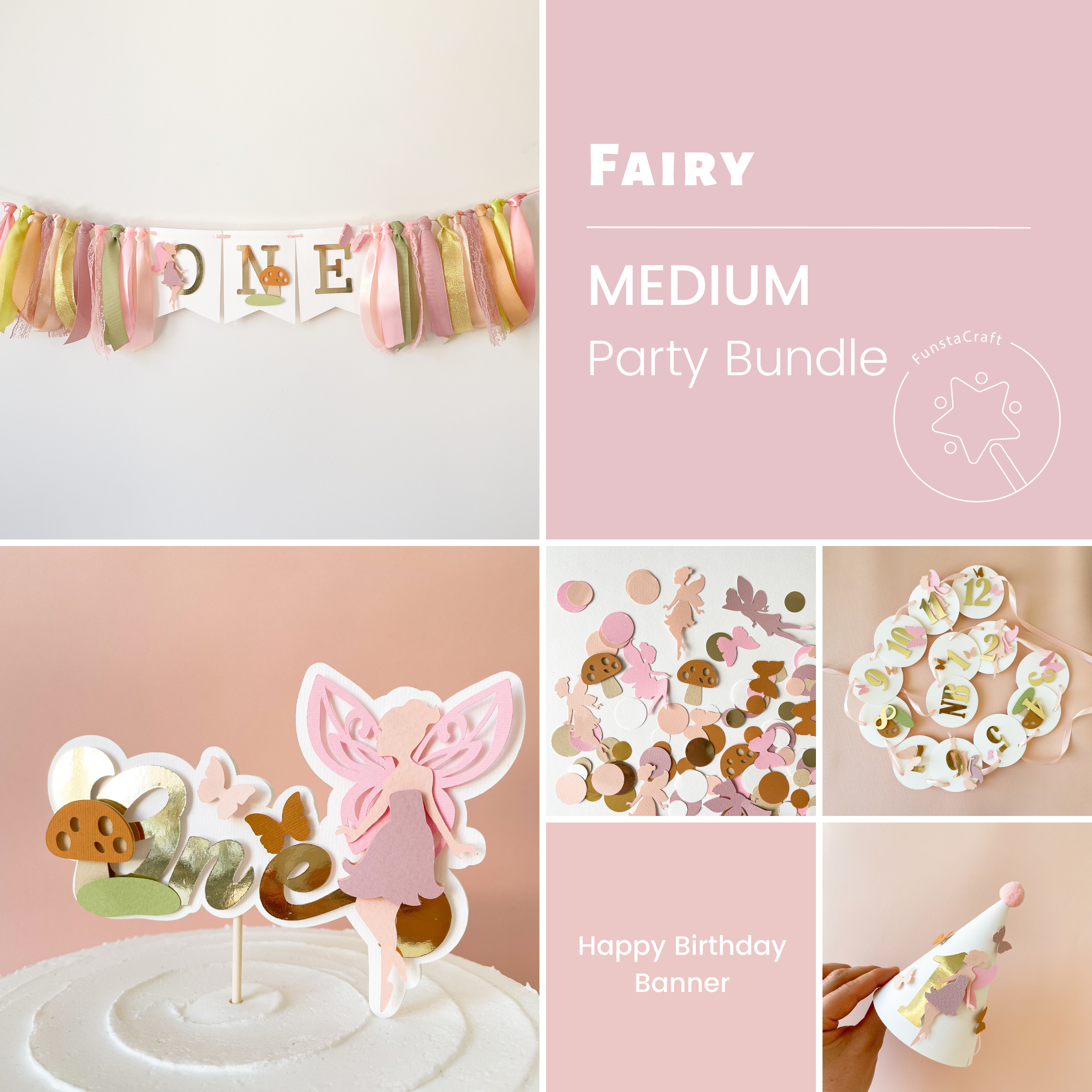 Fairy 1st Birthday Party Bundle Wildflower Birthday Fairy Garden Birthday Party Butterfly Party Floral Summer party Fairy Tail Birthday