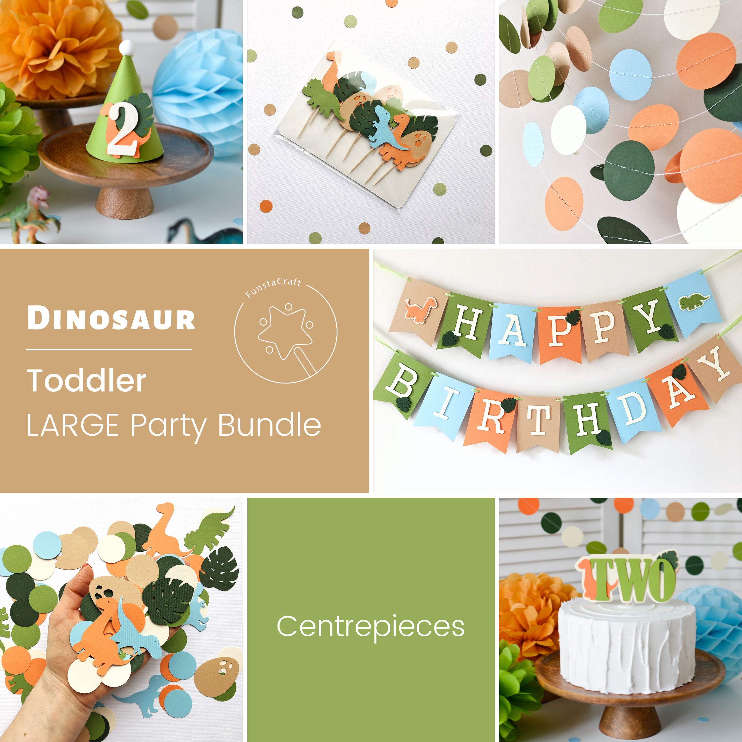 Dinosaur Party Decorations Set Dino 2nd Birthday Party Bundle Boys 2 Year Old Birthday Decor Two Years T Rex Themed Birthday Second Bday