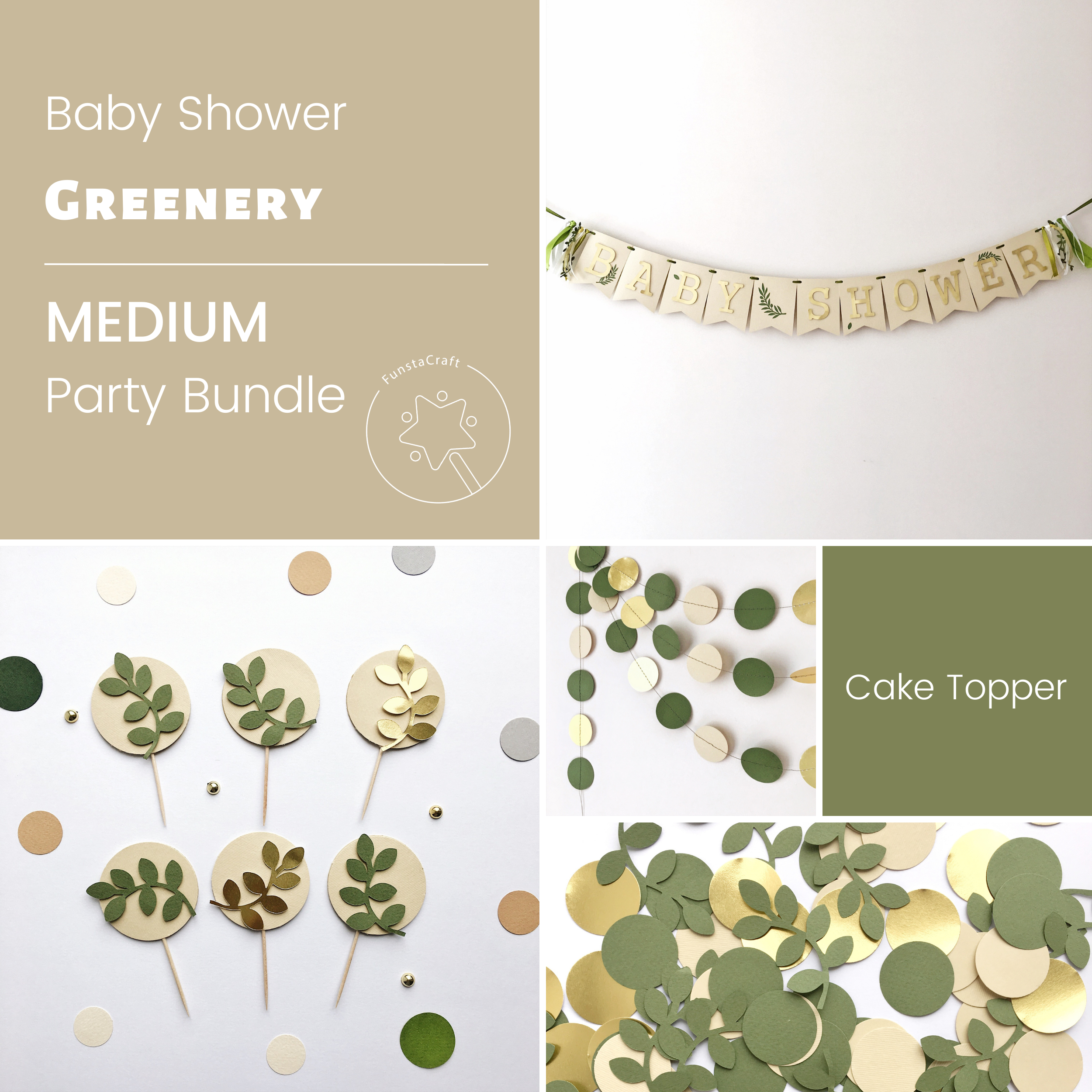 Baby Shower Greenery Party Bundle