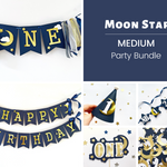 Moon Star Boy 1st Birthday Party Bundle First Birthday Decorations  Love You to the Moon and Back theme Moon Star Party decorations