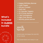 Firetruck Birthday Bundle - Little Fireman Party Decorations - Three Alarm Fire Theme