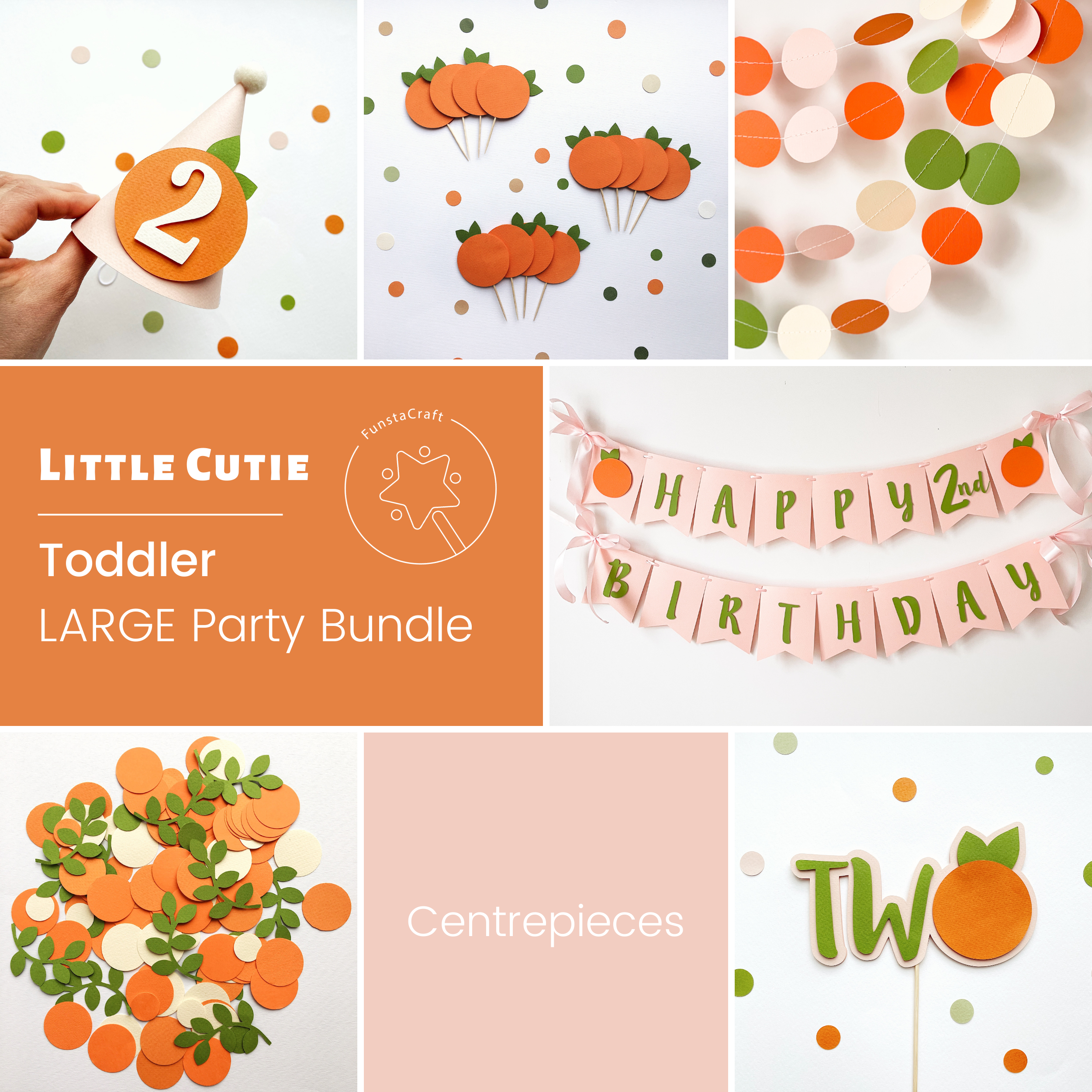 Little Cutie 2nd+ Birthday Bundle Little Cutie Birthday Party Orange Themed Birthday Citrus Birthday
