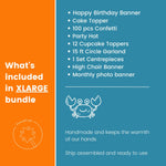 List of items included in a 'XLARGE' Under the Sea party bundle 