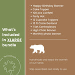 Woodland 1st Birthday Bundle - Forestcore Animals Party Decorations