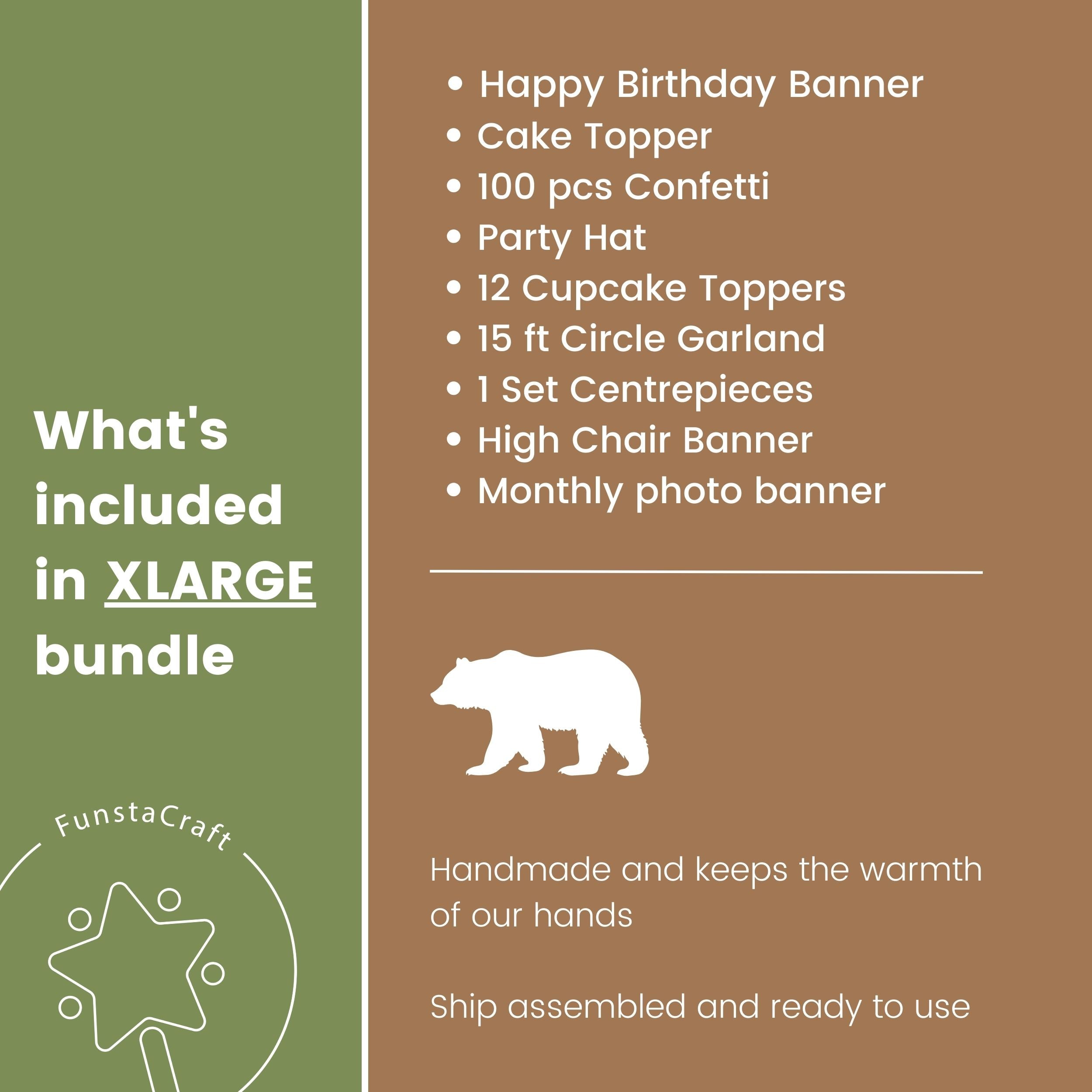 Woodland 1st Birthday Bundle - Forestcore Animals Party Decorations