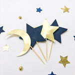 Over the Moon Cupcake Toppers Moon 1st Birthday Party Decorations