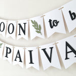 Greenery Soon to be Mr&Mrs Banner Engagement Party Decor Bridal Shower Party Ideas Bridal Shower Decor Greenery Wedding Decor Personalised Wedding Banner 