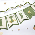 Safari It's a Boy Banner Custom Baby Shower Banner Baby Name Banner Boy Baby Shower 