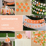 Little Cutie 1st Birthday Party Bundle - Orange Clementine First Birthday