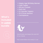 Mermaid Birthday Party Bundle Mermaid Toddler Party Decor Under the Sea Little Mermaid Sea Shells Horse Themed party