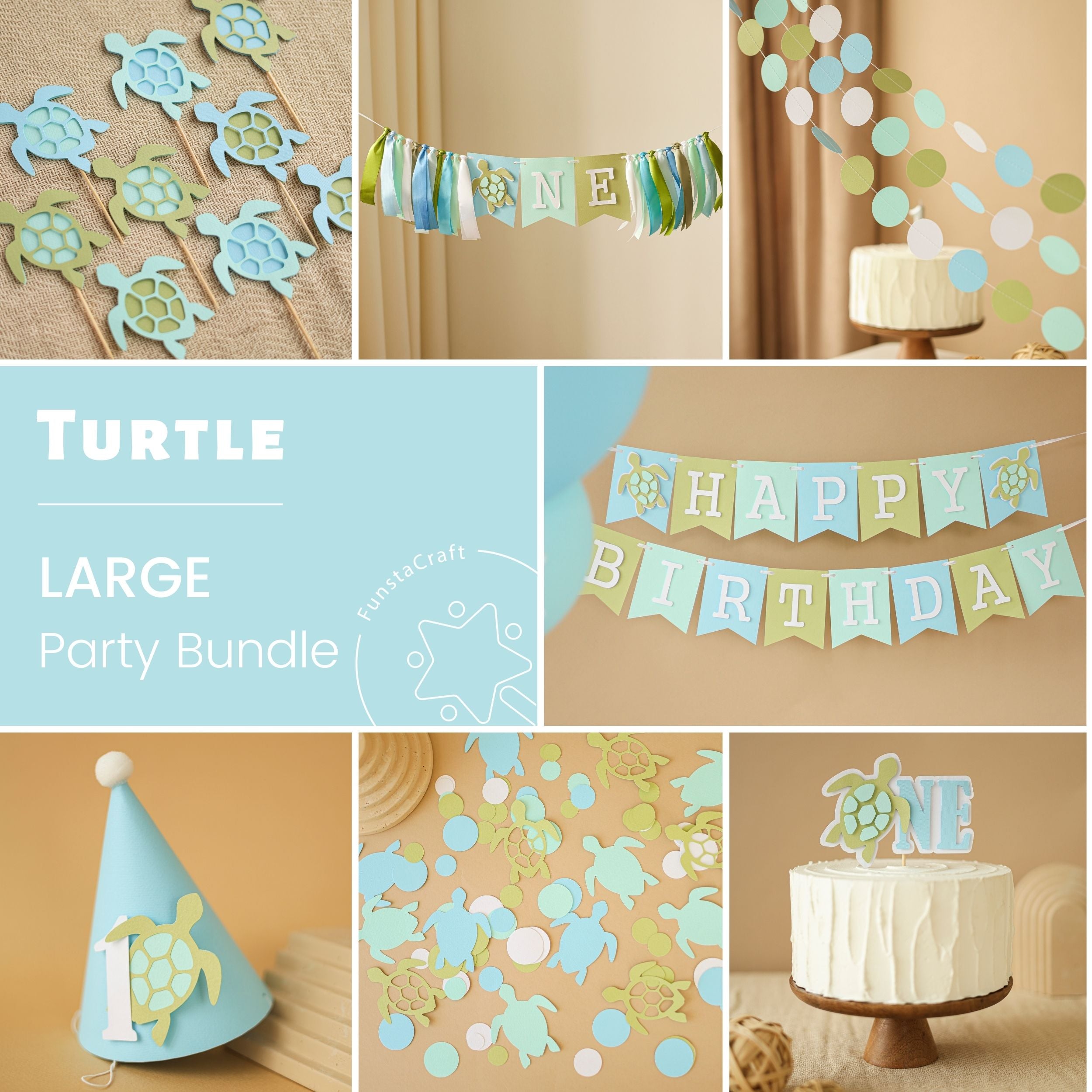 Sea Turtle Birthday Party Bundle - Ocean Party Supplies