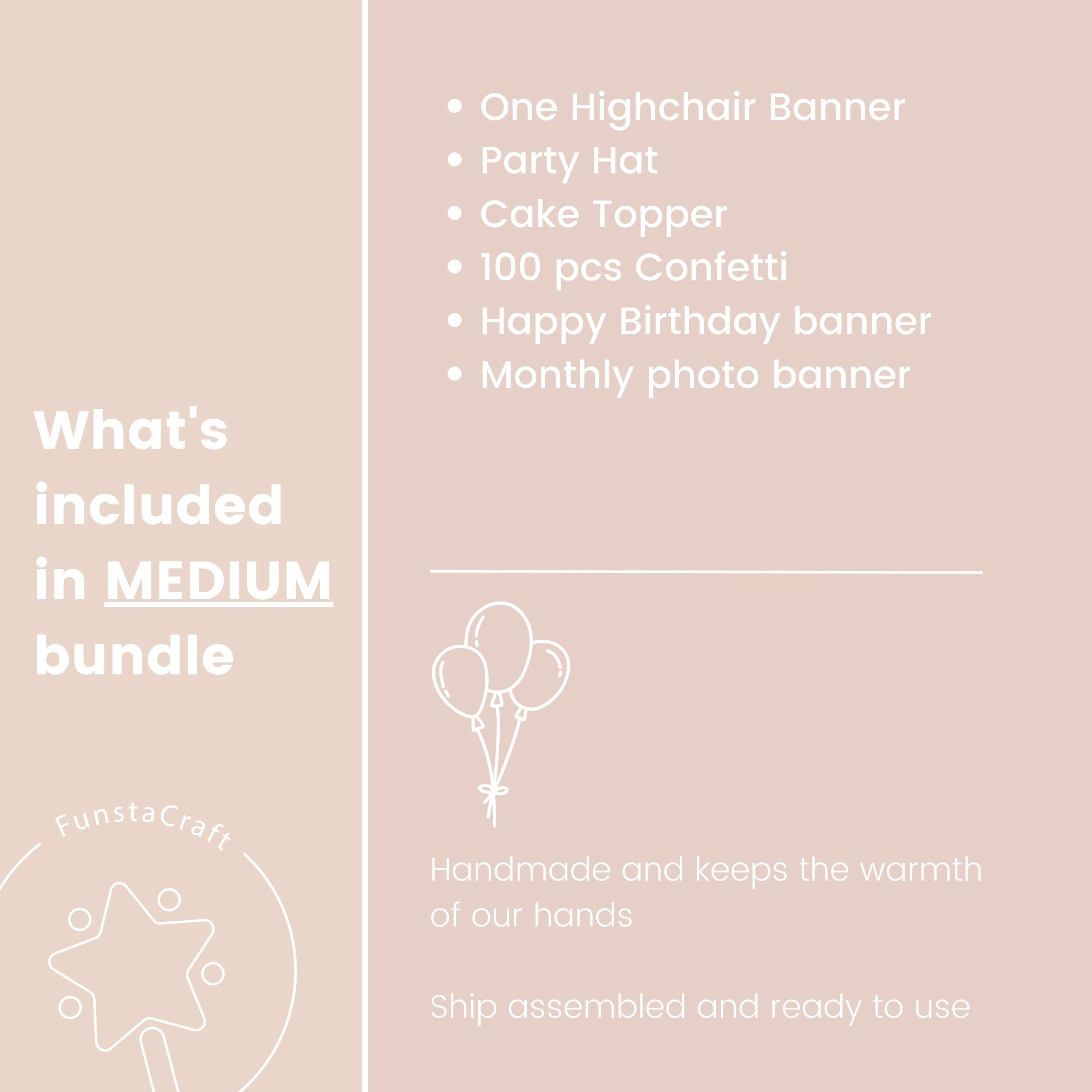 Baby Girl 1st Birthday Decor Party Bundle