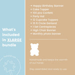 Teddy Bear 1st Birthday Decorations - Beary First Birthday Bundle