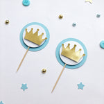 Royal Cupcake Toppers Little Prince Baby Shower Prince&Princess Themed