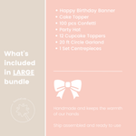 Pink Bow Bundle Coquette Birthday Pink Blush Birthday party Pink Ribbon Theme