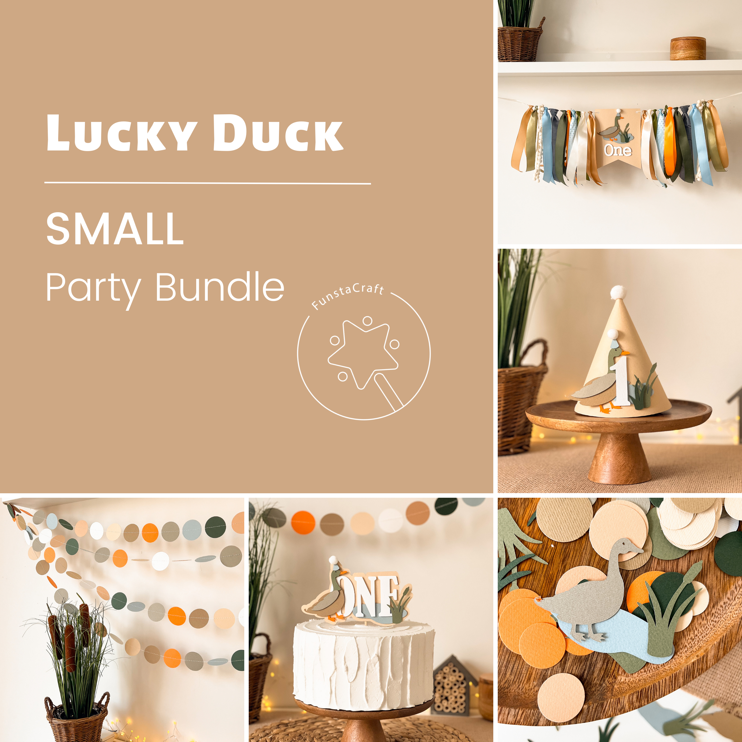 Lucky Duck First Birthday Party Bundle One Lucky Duck Mallard Duck party Summer or Fall Birthday party