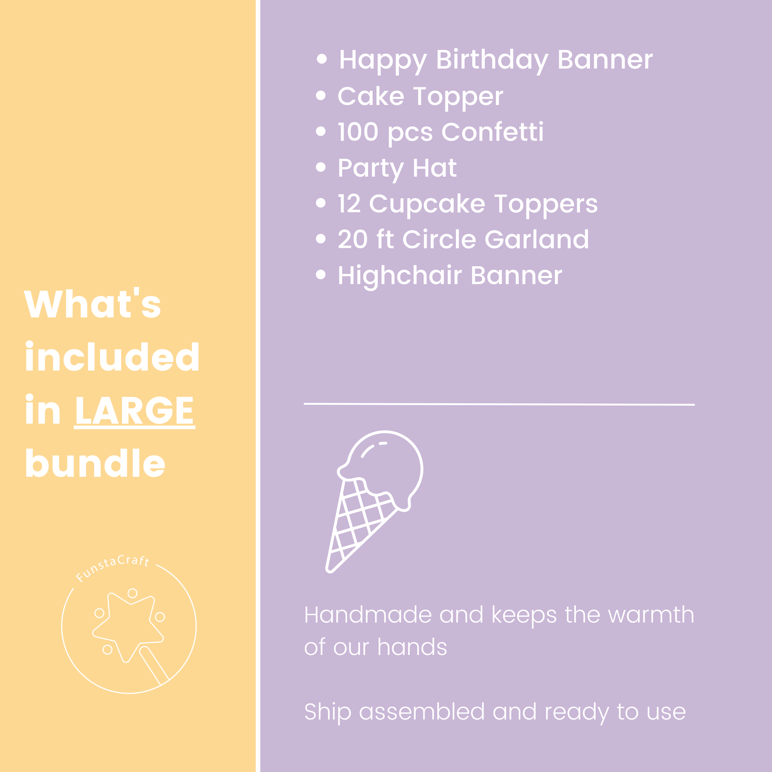 Ice Cream Pastel Scoops Party Bundle for Girl 1st Birthday