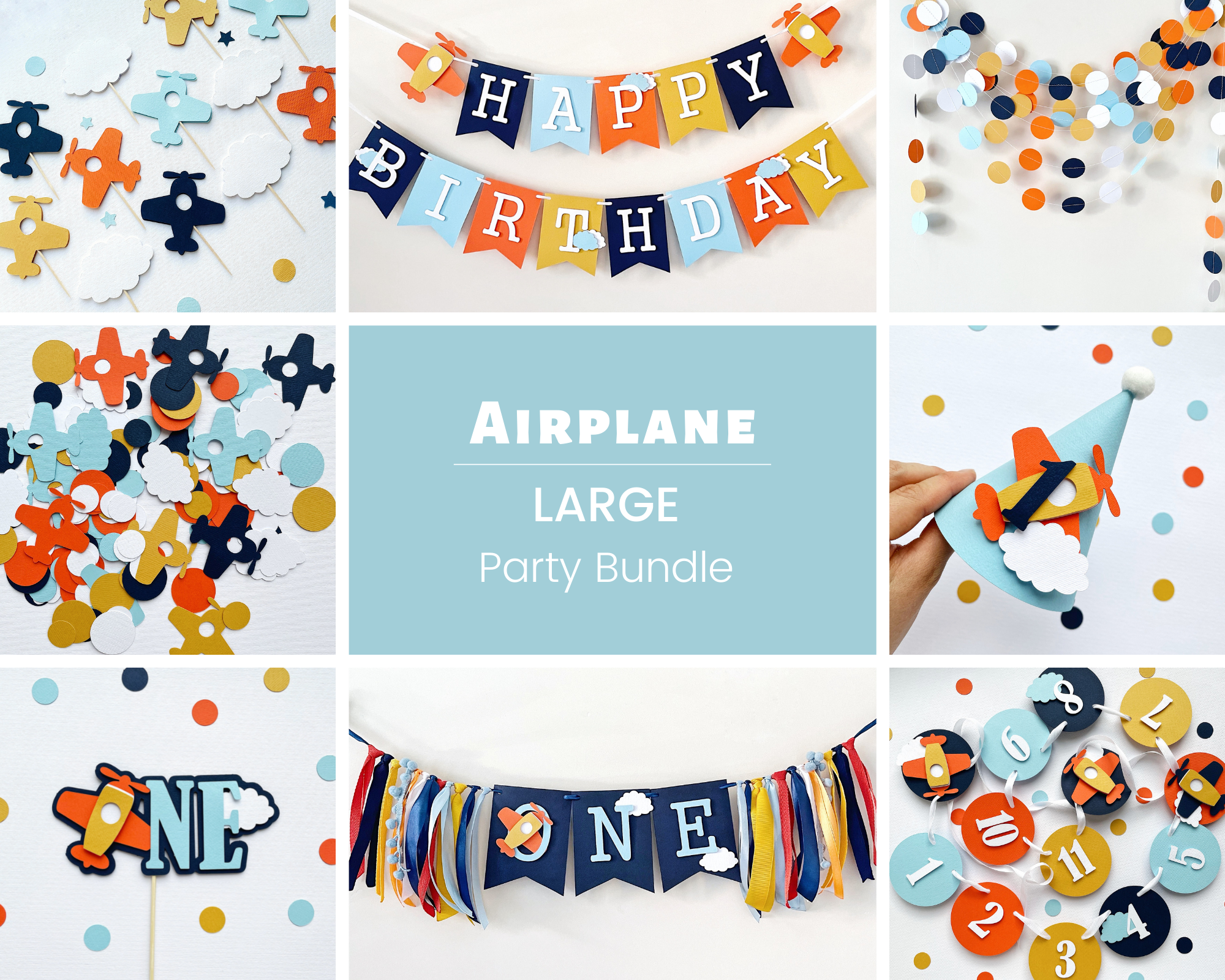 Airplane 1st Birthday Party Bundle