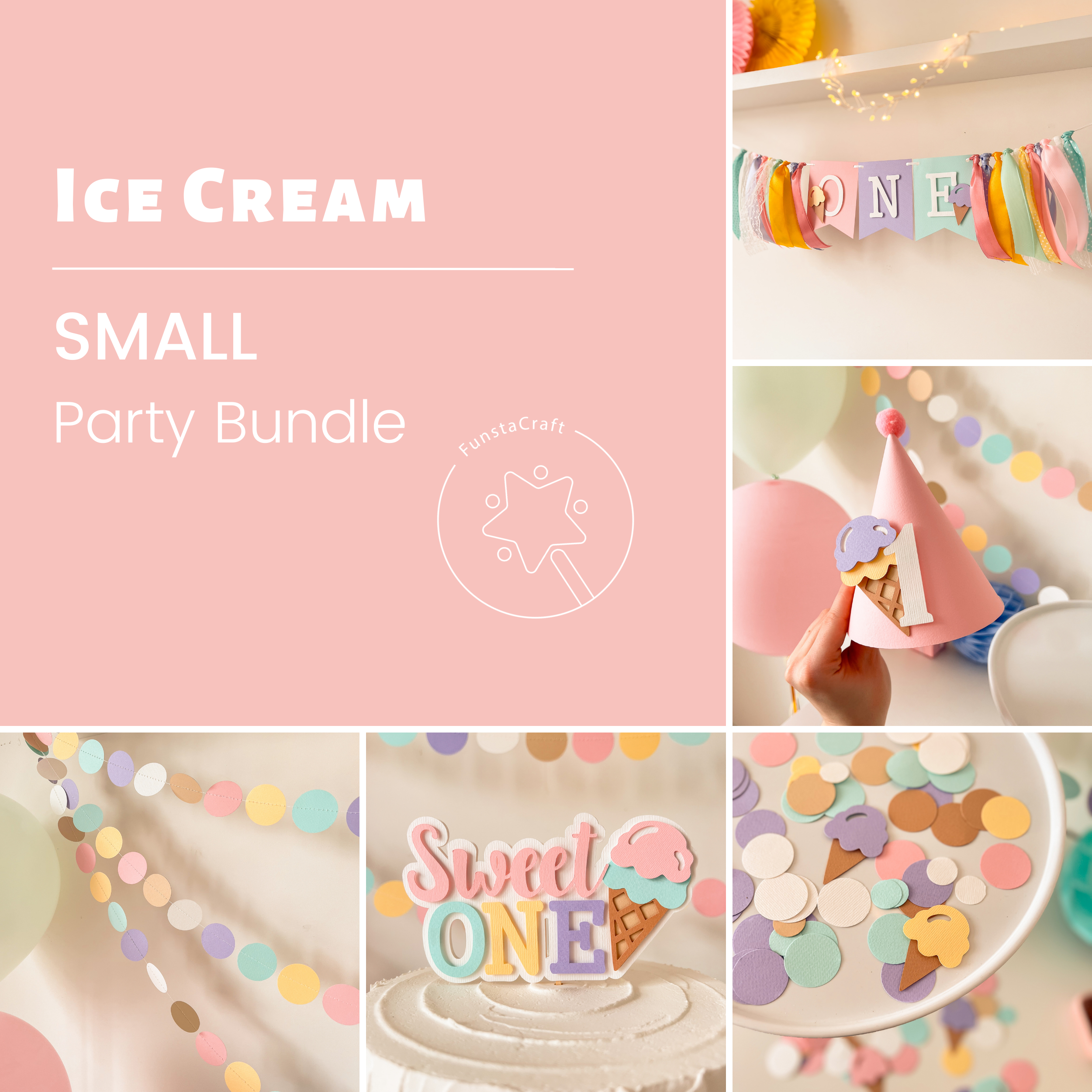 Ice Cream Birthday Bundle Summer and Here's the Scoop Birthday 