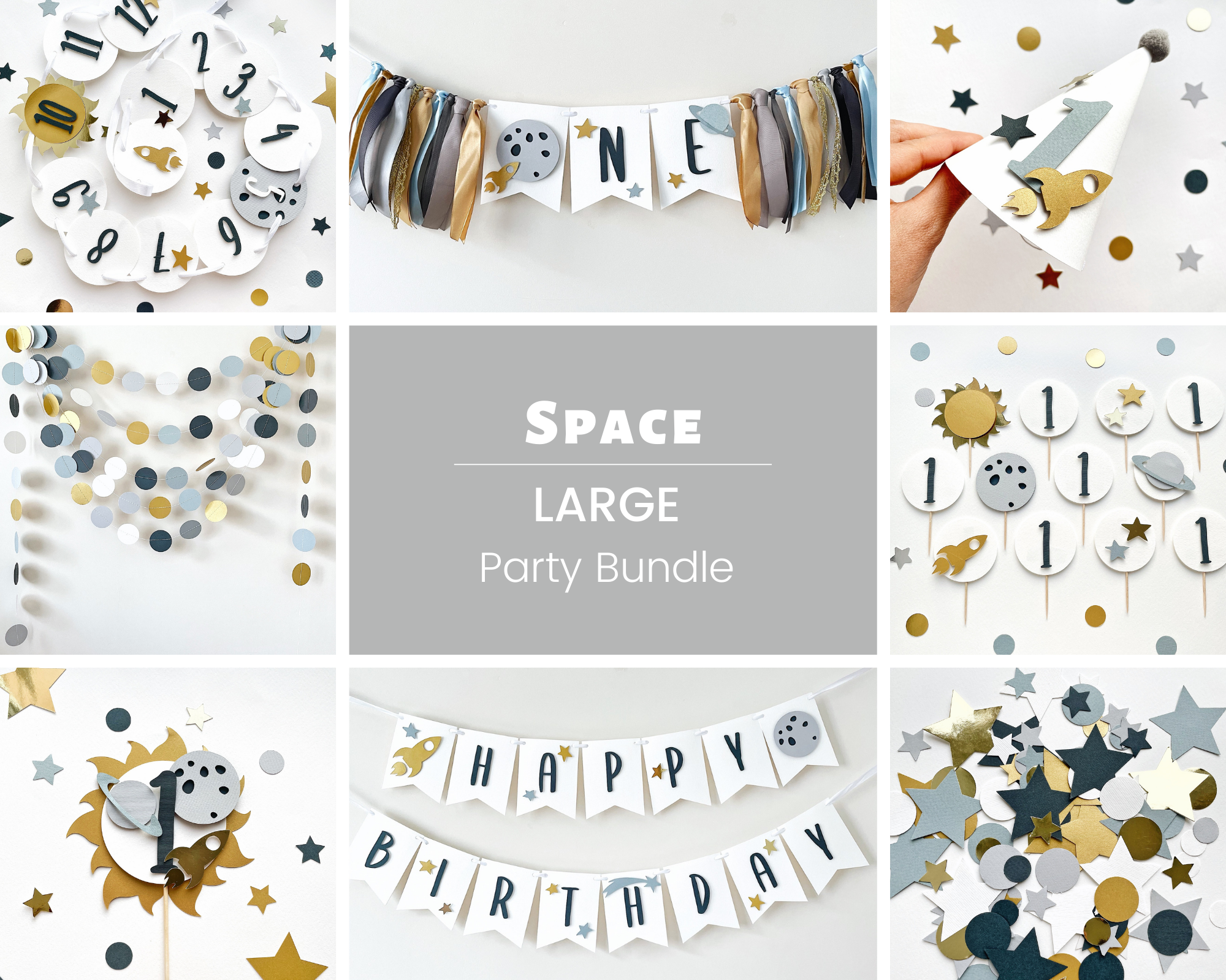Space Milk 1st Birthday Party Bundle Space First Trip Around the Sun Outer Space Rocket themed Birthday Party 