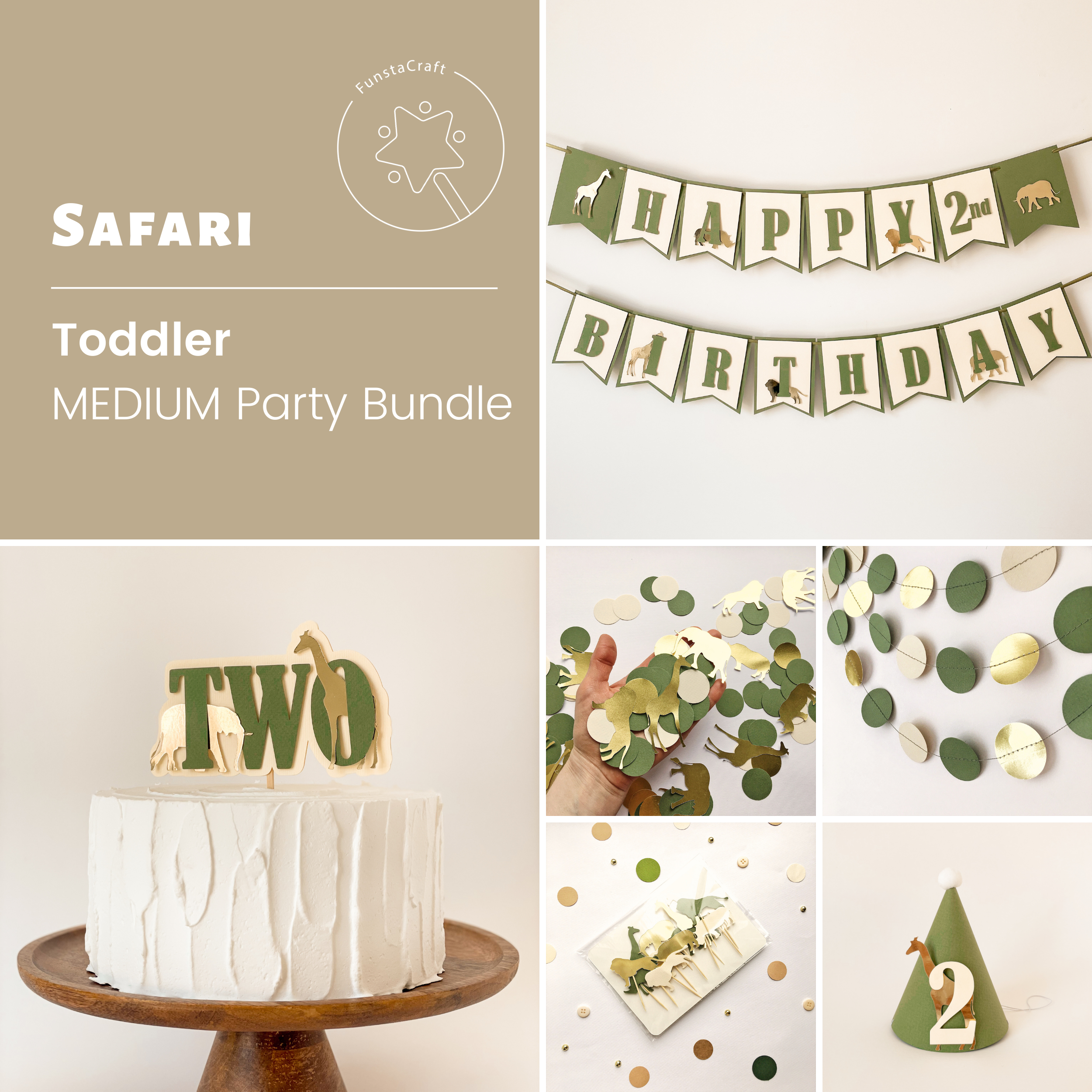 Two Wild Second Birthday Bundle Safari Birthday Decorations Boy 2nd Birthday