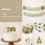 Two Wild Kids Birthday Bundle, Safari Themed Party Supplies