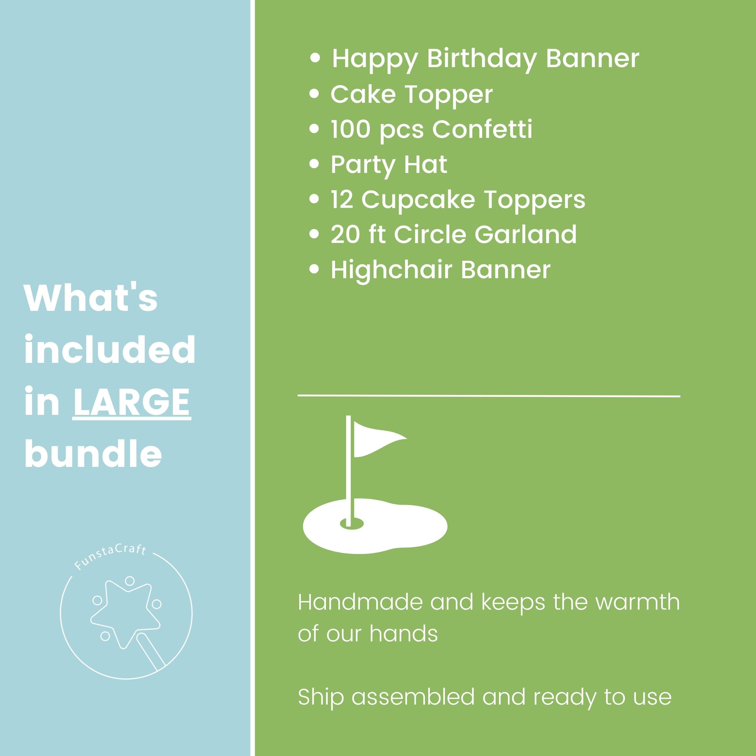 Golf 1st Birthday Party Bundle - Boy Hole in One Birthday Decorations