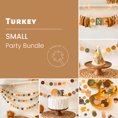 Turkey 1st Birthday Party Bundle Thanksgiving Birthday Fall 1st Birthday