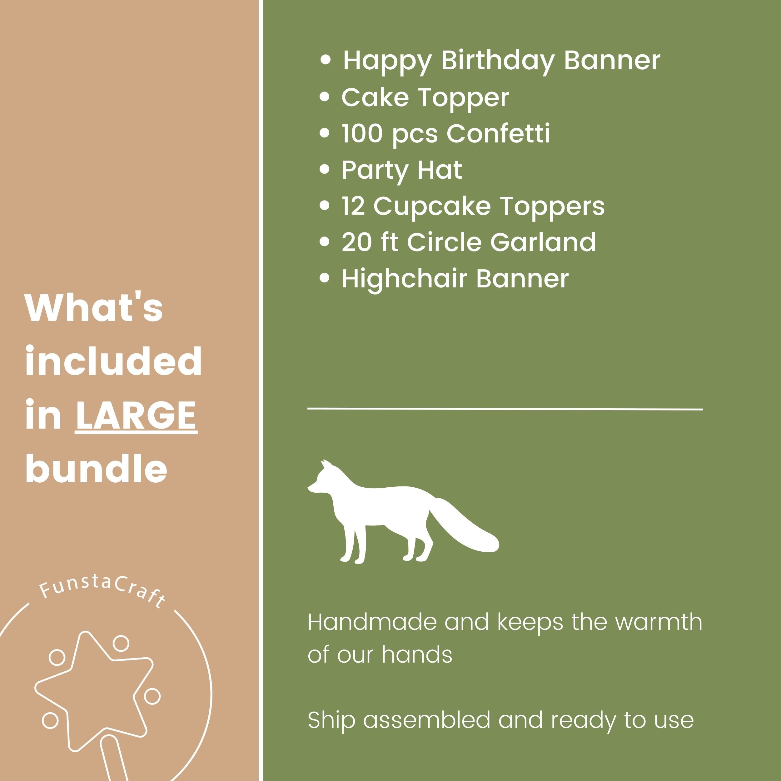 Woodland 1st Birthday Bundle - Forestcore Animals Party Decorations