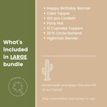 Cactus 1st Birthday Bundle - Desert Fiesta Party Decorations Kit