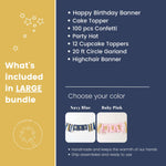 Twinkle Little Star 1st Birthday Bundle - Navy Blue Boy Party Decorations