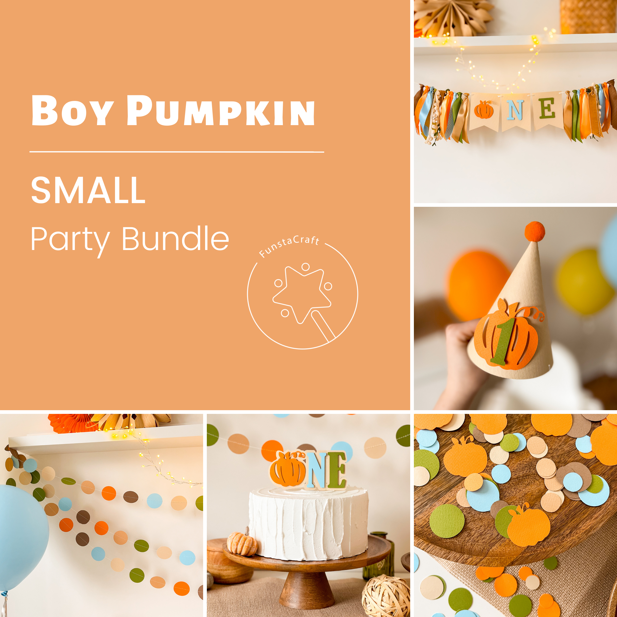 Boy Little Pumpkin 1st Birthday Bundle Fall First Birthday