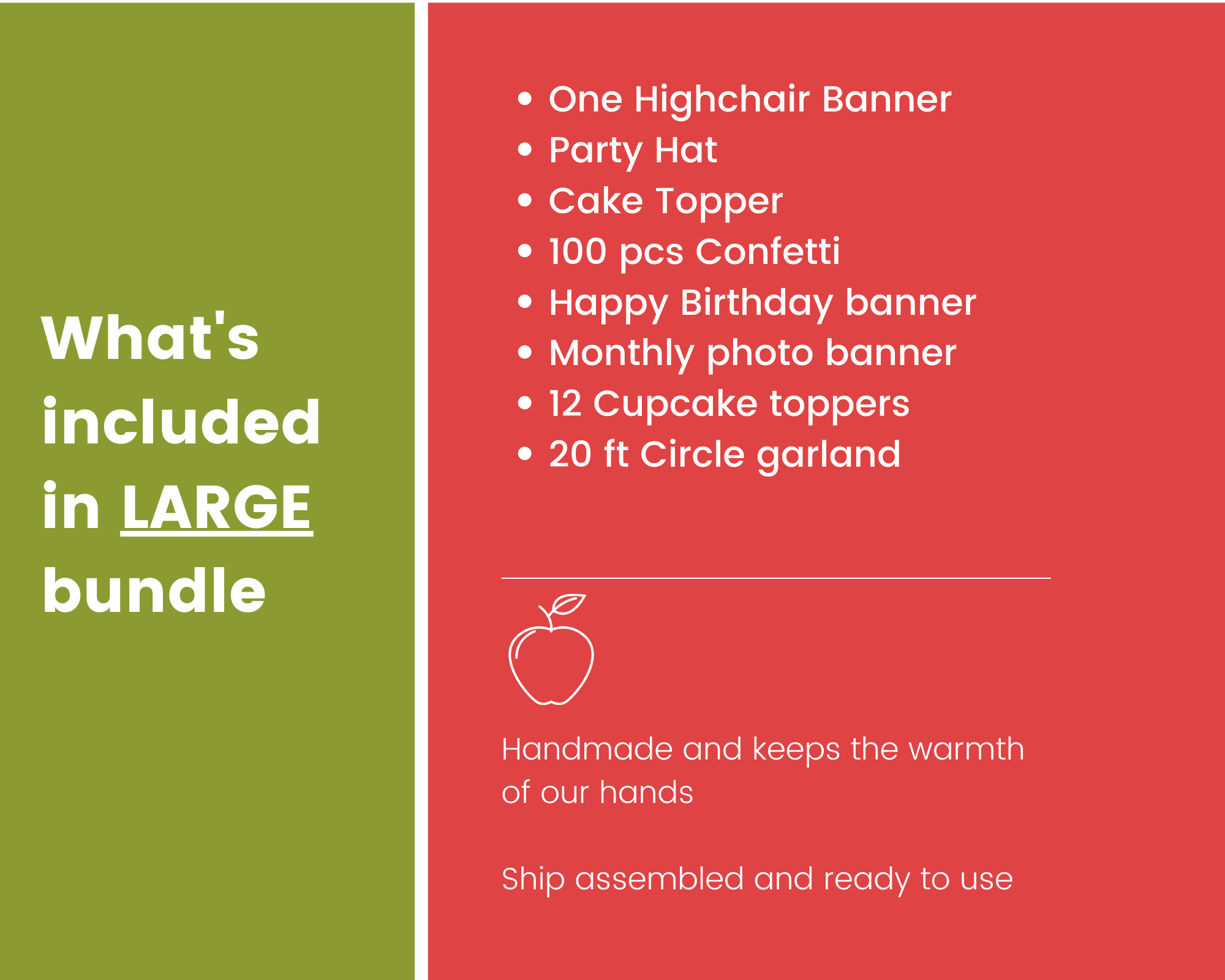 Cute Apple Theme 1st Birthday Bundle - Your Baby's First Bday Bash!