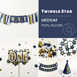 Twinkle Little Star 1st Birthday Bundle - Navy Blue Boy Party Decorations