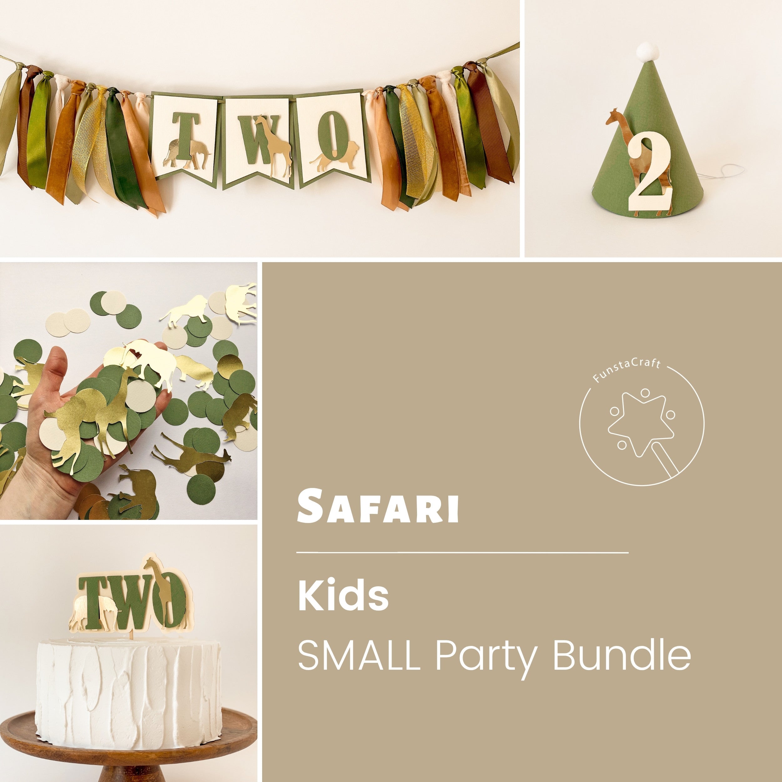 Two Wild Kids Birthday Bundle, Safari Themed Party Supplies