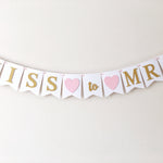 Miss to Mrs Pink Banner Engagement Party Decor Engagement Party Ideas Bridal Shower Decor Pink Gold Wedding Decor