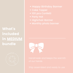 Pink Bow Bundle Coquette Birthday Pink Blush Birthday party Pink Ribbon Theme