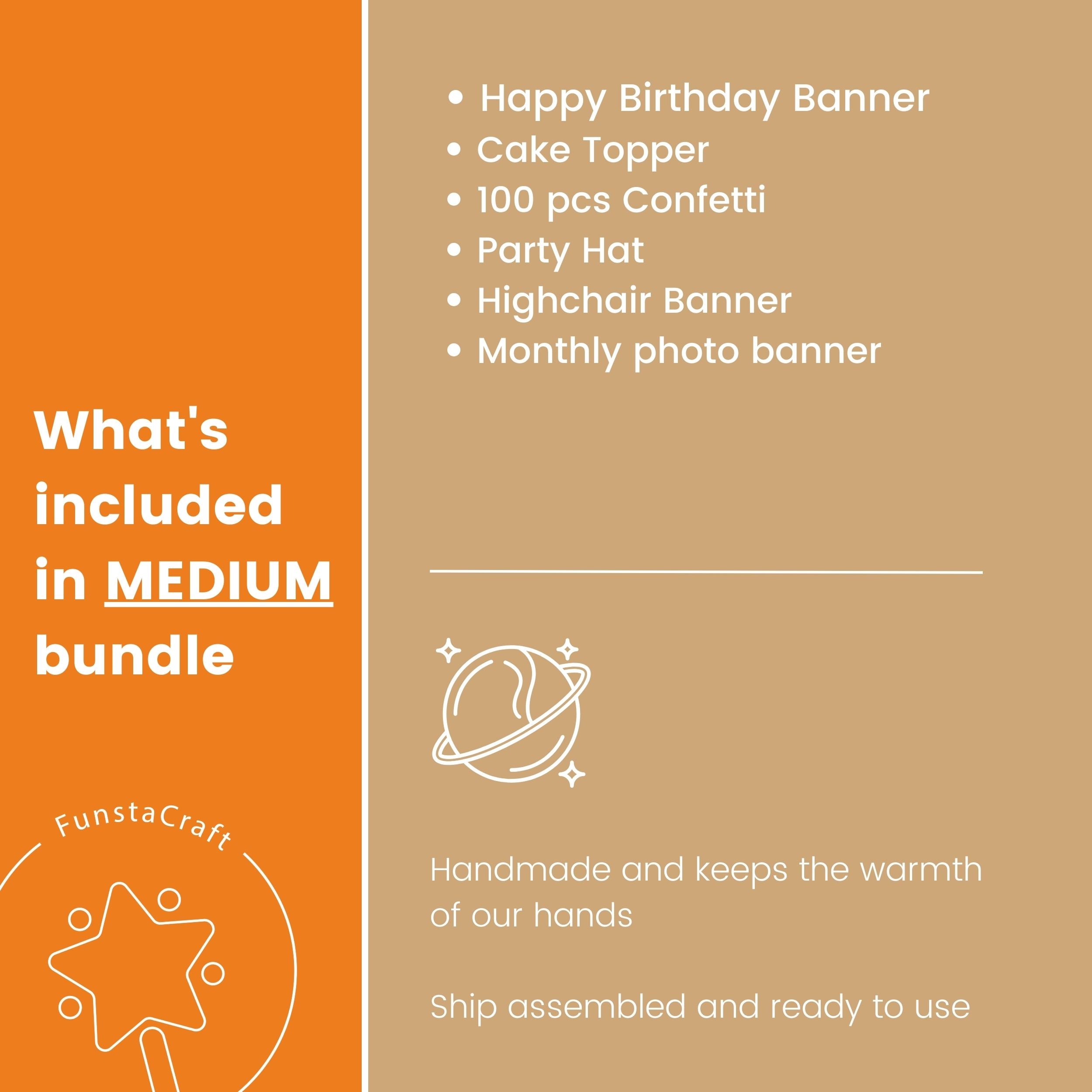 First Trip Around the Sun Birthday Decorations - Space Party Bundle