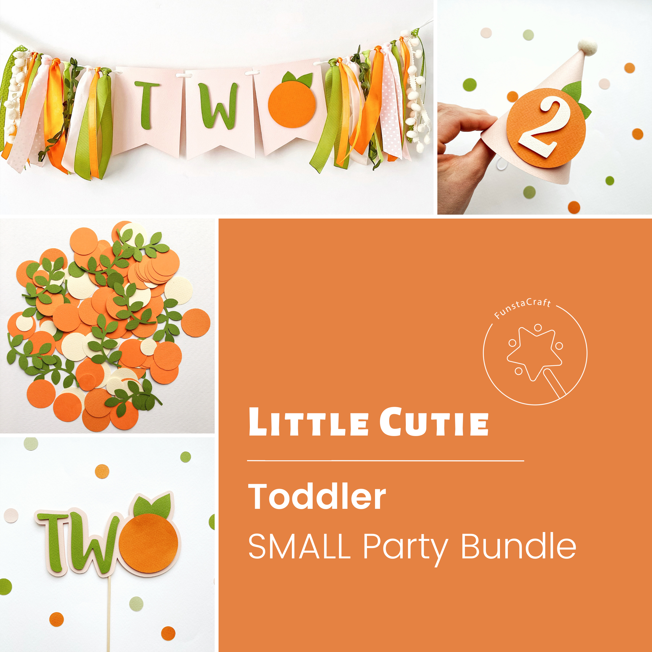 Little Cutie 2nd+ Birthday Bundle Little Cutie Birthday Party Orange Themed Birthday Citrus Birthday
