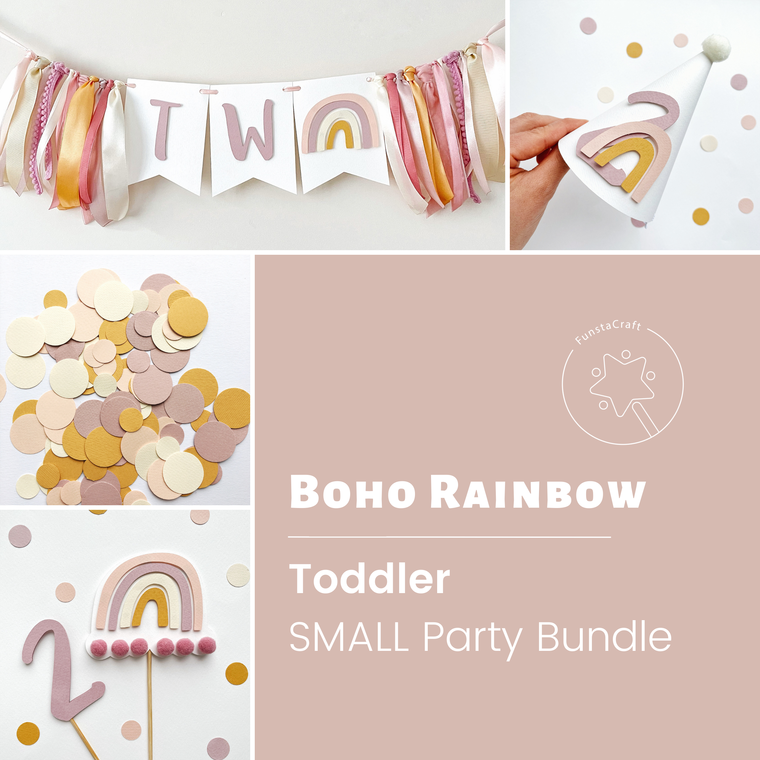 Girl Boho Rainbow 2nd+ Birthday Bundle – FUNSTARCRAFT