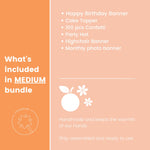 Little Cutie 1st Birthday Party Bundle - Orange Clementine First Birthday