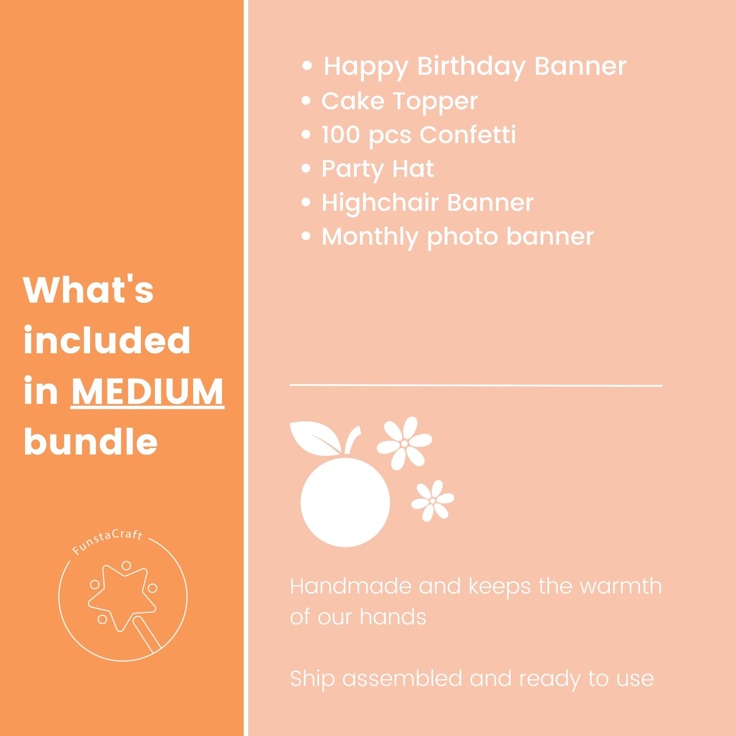 Little Cutie 1st Birthday Party Bundle - Orange Clementine First Birthday